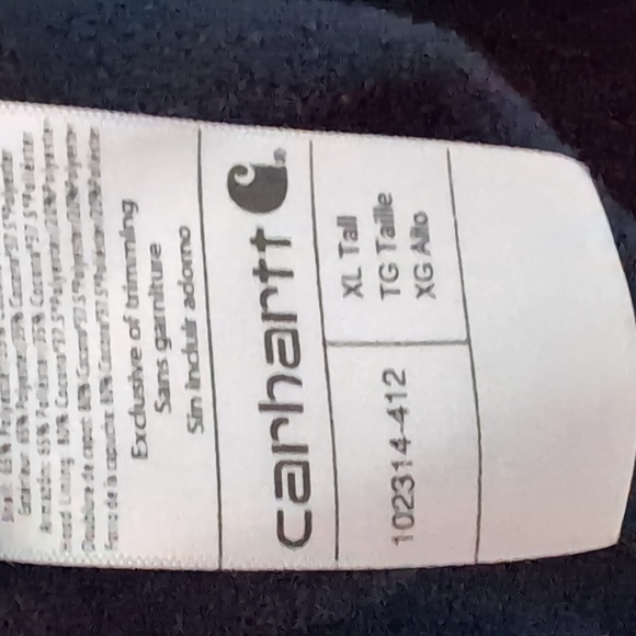 Carhartt Relaxed Fit Navy Blue Pullover Hoodie. Size XL Tall. - Picture 13 of 13